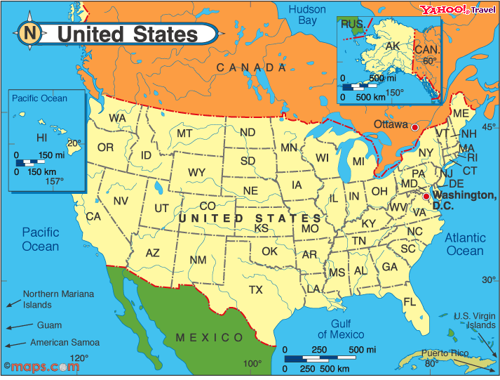 Map 0f The United States